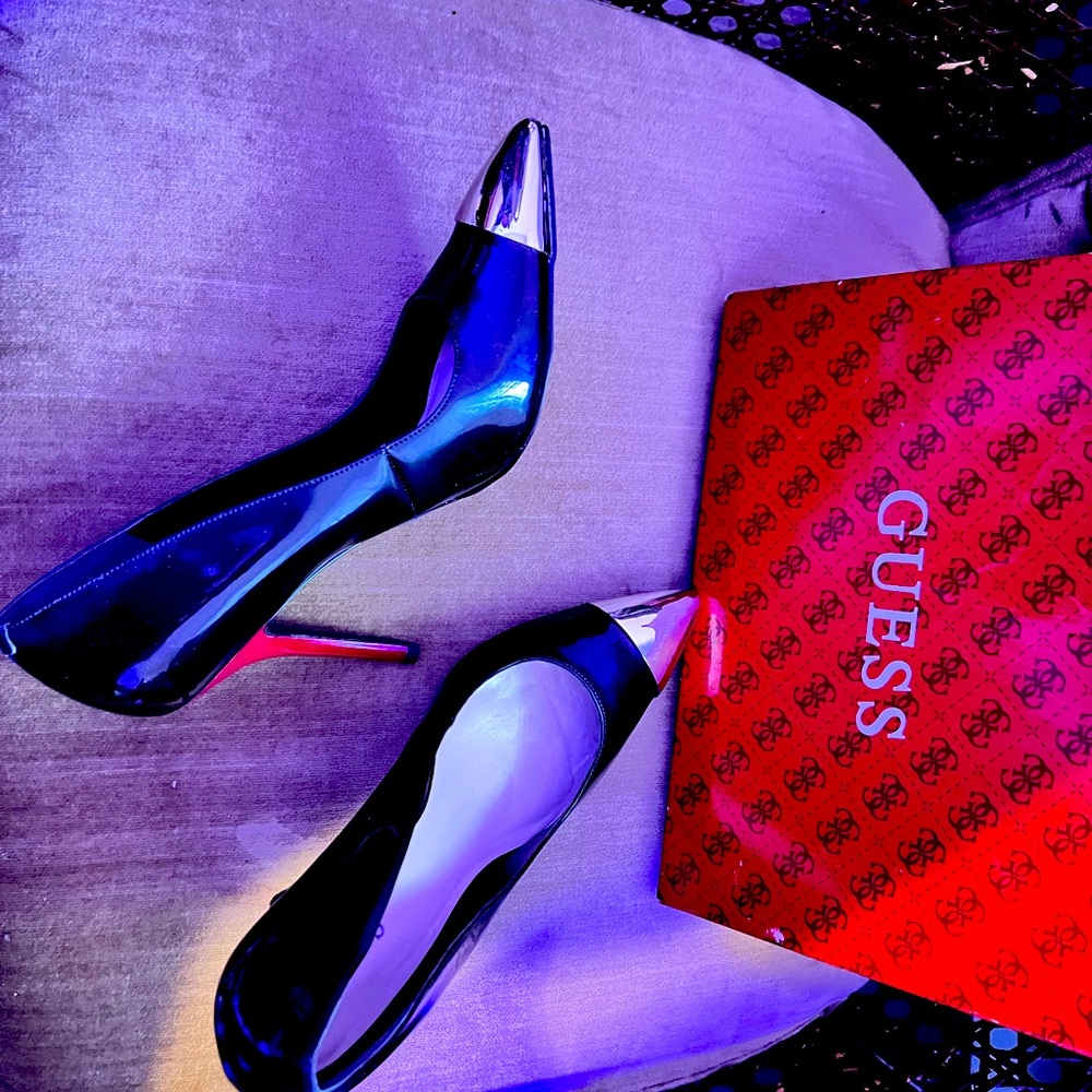 Black with gold tips and red heels BRAND NEW